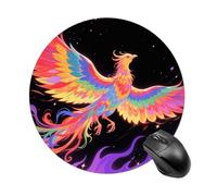 Round Mouse Pad Radiant Phoenix, Professional Customized Non-Slip Rubber Gaming Mouse Pad, Waterproof Mousepad Good Gift for Office Work and Home Computer Accessories