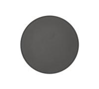 Round Mouse Pad Real Leather Anthracite Grey - Non-Slip and Perimeter Stitching