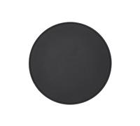 Round Mouse Pad Real Leather Black - Non-Slip and Perimeter Stitching
