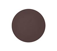 Round Mouse Pad Real Leather Dark Brown - Non-Slip and Perimeter Stitching