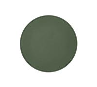 Round Mouse Pad Real Leather Green - Non-Slip and Perimeter Stitching