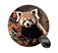 Round Mouse Pad Red Pandas Mouse Mat Non-Slip Rubber Base Washable Mousepad Desktop Protection Mat for Home Office Decor Desk Accessories, 7.8inch