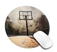 Round Mouse Pad with Non-Slip Rubber Base Amazing Basketball Court Mouse Mat with Stitched Edge Gaming Mousepad for Wireless Mouse Computer Laptop Home Office Desk Pad 8"