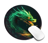 Round Mouse Pad with Non-Slip Rubber Base Chinese Dragon Mouse Mat with Stitched Edge Gaming Mousepad for Wireless Mouse Computer Laptop Home Office Desk Pad 8"