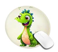 Round Mouse Pad with Non-Slip Rubber Base Cute Dinosaur Mouse Mat with Stitched Edge Gaming Mousepad for Wireless Mouse Computer Laptop Home Office Desk Pad 8"