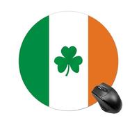 Round Mouse Pad with Non-Slip Rubber Base, Desktop Protection Mouse Mat, Funny Small Happy Irish Holidays Mouse Mat for Office, Work Computers Laptop Home, 7.8 X 7.8 Inch