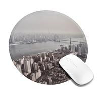 Round Mouse Pad with Non-Slip Rubber Base Mumbai City Mouse Mat with Stitched Edge Gaming Mousepad for Wireless Mouse Computer Laptop Home Office Desk Pad