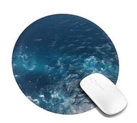 Round Mouse Pad with Non-Slip Rubber Base Sea seen from The top Mouse Mat with Stitched Edge Gaming Mousepad for Wireless Mouse Computer Laptop Home Office Desk Pad