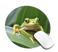 Round Mouse Pad with Non-Slip Rubber Base Tree Frog Baby Mouse Mat with Stitched Edge Gaming Mousepad for Wireless Mouse Computer Laptop Home Office Desk Pad 8"