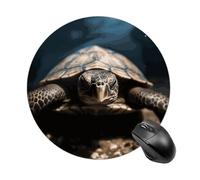 Round Mousepad with Non-Slip Rubber Base MouseMat Washable Waterproof Gaming Mousepad Animal Tortoise Mice Pad for Computer Office Desk Accessories 7.8x7.8 Inches