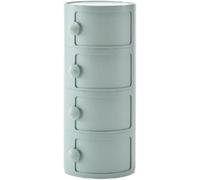 Round Multitier Plastic Nightstand with Drawers - Multi-functional Storage End Table & Cabinet for Bedroom Living Room Bathroom - Chic for Home Décor & Space Saving