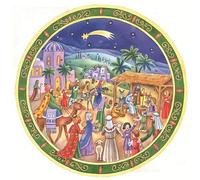 Round Nativity Richard Sellmer Advent Calendar 42 xm x 42 cm