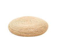 Round Natural Pouf Weaving Cushion Fill the Silk Mat Pad(B)