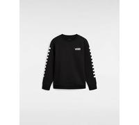 Round-Neck Fleece Sweatshirt with Long Sleeves Black