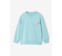 Round-neck long-sleeved sweatshirt for boys aqua green