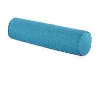 Round Neck Pillow Roll Linen Bolster Pillow Long Lumbar Pillow Arm Support Pillow Neck Pain Relief Cylinder Bolster Pillow with Removable Cover for Sleeping/Chair/Car/Sofa -Peacock Blue, 15x40cm