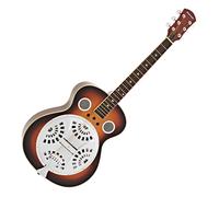 Round Neck Resonator Guitar Sunburst Wood Body by Gear4music