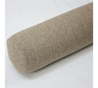 Round Neck Roll Bolster Pillow, Cylinder Cervical Support Bolster with Linen-cotton Zipper Removable Washable Pillowcase, Breathable Neck Pillow for Back, Leg (Camel,40x10cm)