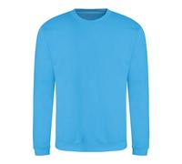 AWDis Men's Sweat Sweatshirt, Blue (Hawaiian Blue), XX-Large