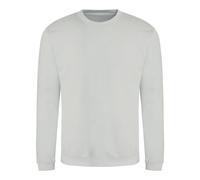 Awdis Just Hoods Sweatshirt Moondust Grey Crew Neck Fitted Cotton Polyester