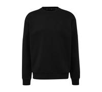 Round Neck Sweatshirt with Embroidered Logo QS Noir XL