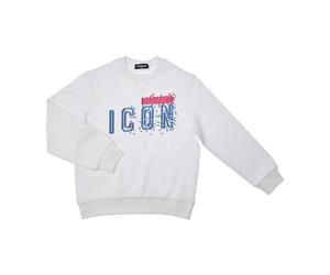Round Neck Sweatshirt with Icon Print - female - Dsquared2 - Kids Sweatshirts - White - 12 Y - Kids 12 Y