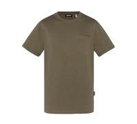 Round Neck T-Shirt with Pocket Schott,TSKEA1, Green, M