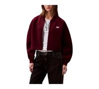 Round Neck Zip Fastening Long Sleeve Blazer - female - Calvin Klein Jeans - Bomber Jackets - Red - 2XS - Jackets 2XS
