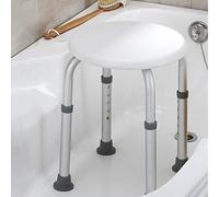 Round Non Slip Shower & Bath Stool Light Weight Adjustable Feet