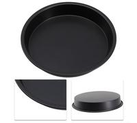 Round Non-Stick Pizza Pan Made of Carbon Steel - Oven-Safe Baking Tray for Crispy Pizza Crust and Roasting Use (7-inch)