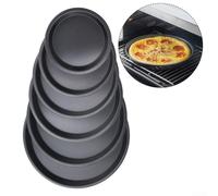 Round NonStick Pizza Trays with Carbon Steel Construction for Reliable Baking (10-inch)