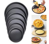 Round NonStick Pizza Trays with Carbon Steel Construction for Reliable Baking (6-inch)