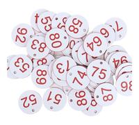 Round Numbered Beehive Labels 1-100 with Hole Multicolor 3.5cm 100 pcs(White)