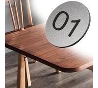 Round Numbered Tags 1-30, Acrylic Frosted Number Tags With Self-adhesive Backing, Numbered Label For Classroom/Lab/Bookshelf/Seat Numbering(Silver D 8 CM)