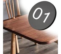 Round Numbered Tags 1-30, Acrylic Frosted Number Tags With Self-adhesive Backing, Numbered Label For Classroom/Lab/Bookshelf/Seat Numbering(Black D 3.5 CM)