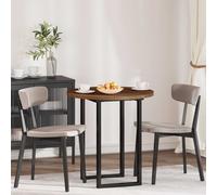 vidaXL Table Top Dark Brown Ø 70 x 2.5 cm Solid Oak Wood