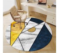 Round Office Chair Mat for Carpet & Hardwood Floor Protection Non-Slip Gaming Desk Mat 60cm Semi-Circle Shape Floor Protector for Rolling Chairs & Multi-Purpose Use