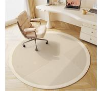 Round Office Chair Mat for Carpet & Hardwood Floors, Non-Slip Rolling Desk Mat, Multi-Purpose Protector for Gaming & Office Chairs, Durable 80cm Circle Design.