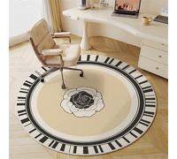 Round Office Chair Mat for Carpet & Hardwood, Non-Slip Gaming Desk Protector, Durable 80cm Multi-Purpose Floor Mat for Rolling Chairs, Ideal for Wooden Floors