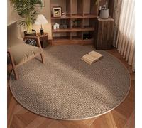 Round Office Chair Mat for CarpetAntiSlip Gaming Floor Protector Under Desk Mat for Carpeted Floors Dark Khaki 180x180cmIdeal for Home & Office Use