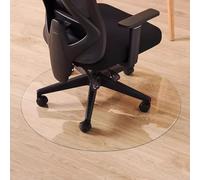 Round Office Chair Mat PVC Carpet Protector Non-Slip Clear Chair Mat for Carpeted Floor Waterproof Plastic Floor Mats for Hardwood Floor Protector (80cm,1.5mm)