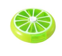 Round one Week Medicine Box, Seven Grid Rotating Seven Day Portable Portable mini Plastic Medicine Box