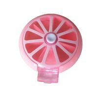 Round one Week Medicine Box, Seven Grid Rotating Seven Day Portable Portable mini Plastic Medicine Box