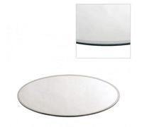 Round or Square Mirror Plate Bevelled Edge Wedding Centrepiece, Candle Tray (2, 35 CM Square)