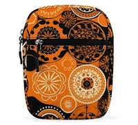 Round Orange Pattern Fanny Pack for Men Women Belt Bag Crossbody Waist Pack for Travel Walking Running Bum Bags