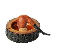 Round Original Wooden Large Pipe Cork Knocker Ashtray Outdoor and Indoors Ash Tray