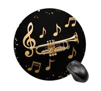 Round Orleans Jazz Mousepad with Non-Slip Rubber Base Waterproof Mouse Pad Compact Travel Gaming Mousepad Small Computer Mouse Mat for Laptop Home Office Decor