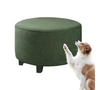 Round Ottoman Slipcover, Thick Ottoman Cover, Round, Stretch Ottoman Slipcover for Living Room, Bedroom, Bathroom, Home Workplace, Footstool Protective Covers, Army Green, see description, See