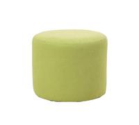 Round Ottoman, Small Shoe Change Stool, Modern Upholstered Foot Rest Stool Washable Non-Slip for Bathroom Bedroom Living Room Office