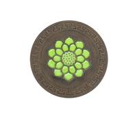 Round Outdoor Stepping Stone with Luminous Lotus, Glow in The Dark Round Stepping Stone Set, Pathway Landscaping Pavers with Lotus Pattern for Walkways, Lawn, Patio, Path, Flower Bed(B,1pcs)